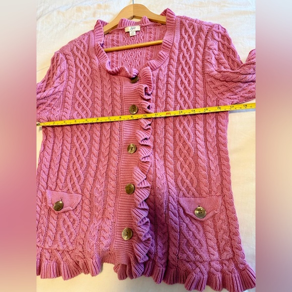 J. Jill Pink Ruffled Cardigan Sweater
Women’s Size: XS - Picture 4 of 7